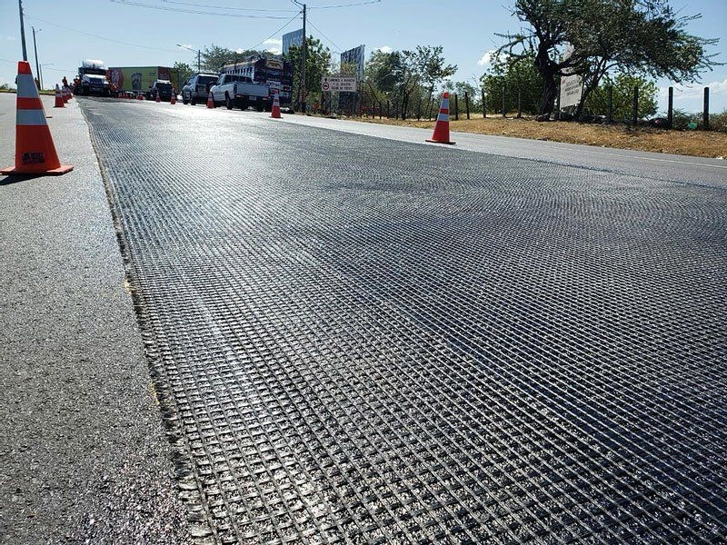 Instalación de Geomalla Fibra de Vidrio